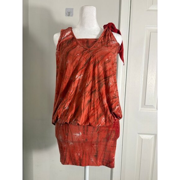 Silvia Tcherassi red Abstract Draped Dress – Made in Colombia - Picture 2 of 10